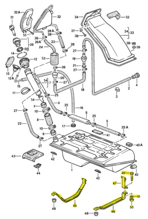 Pneus de réservoir pour Porsche 924/944 - schéma de l'offre combinée